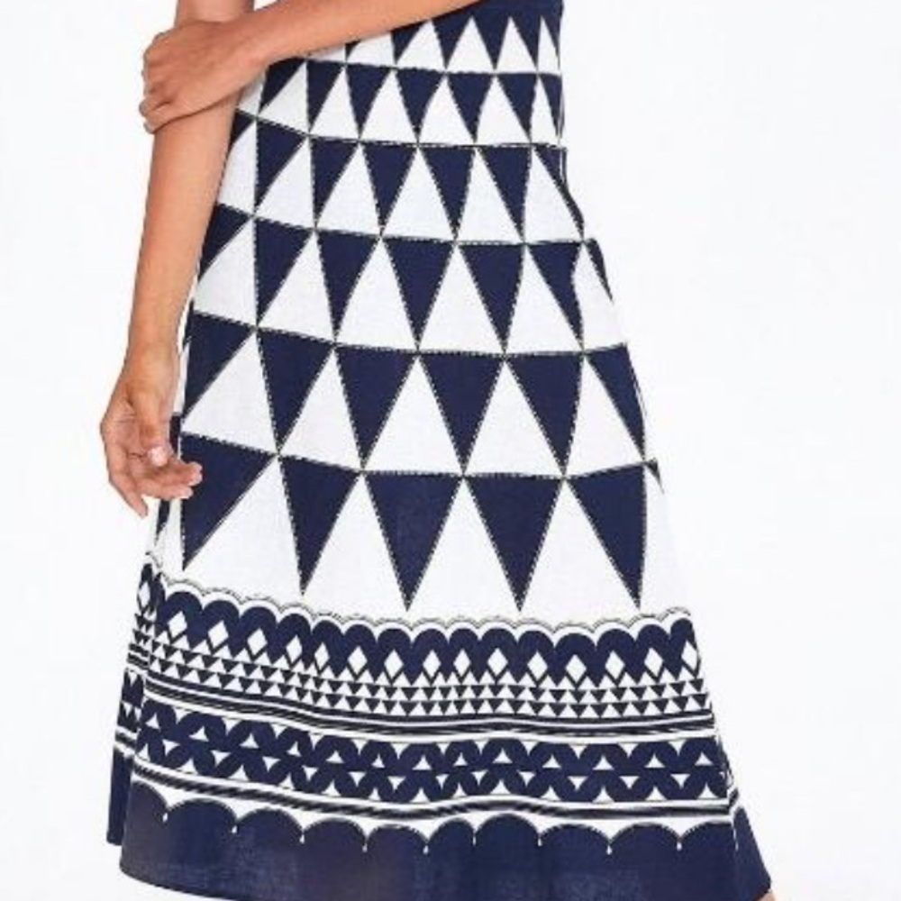 FARM Rio Navy and white/cream Geometric set (skirt and top) - Picture 8 of 10